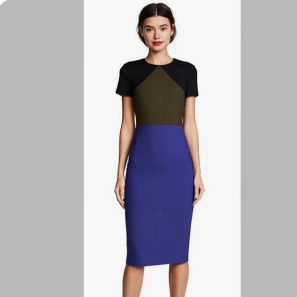 Diane von Furstenberg Color Blocked Sheath Dress
